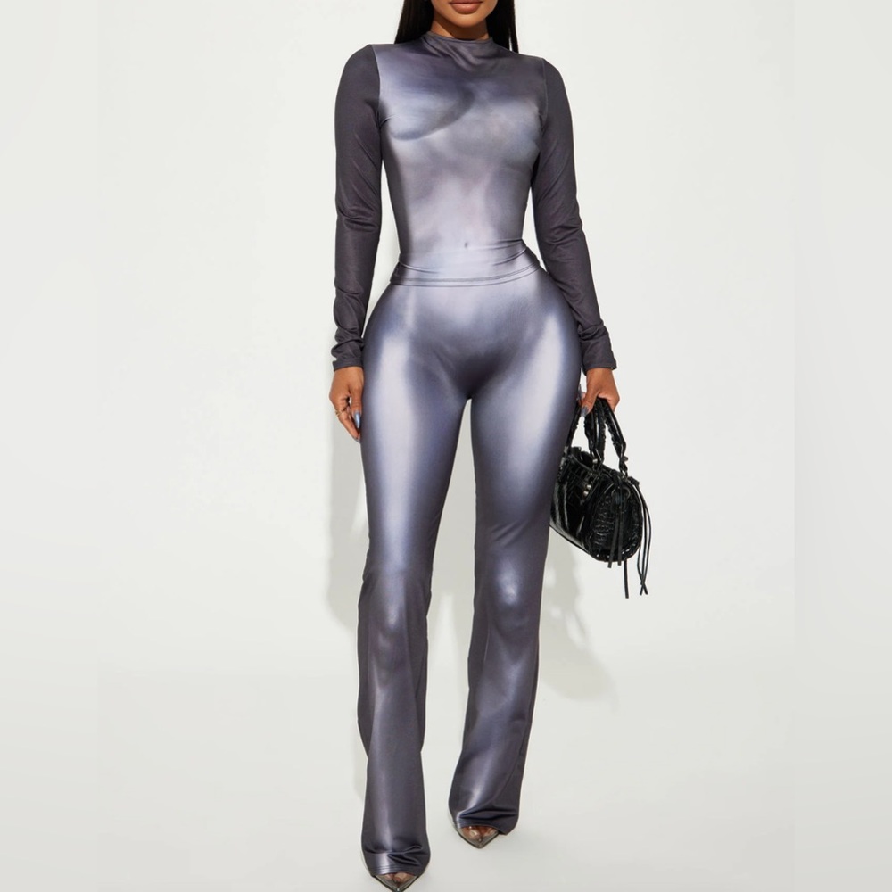 Women’s Fashion Nova Set In Stone Matching Pant Set Size Extra Large XL